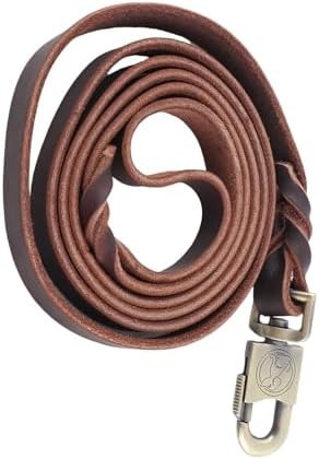 Jiawu Sturdy Dog Training Leash Made of Leather for Medium Large Dogs Walking and Training — view 5