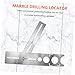 Lurrose Adjustable Stainless Steel Tile Borehole Locator Suction Base Flexible Marble Hole Opener Tool for Precise Positioning Tiling Installation Aid