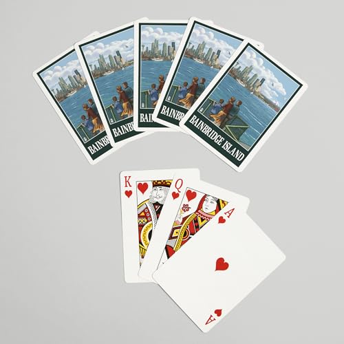 Baraja de 52 cartas tamaño póker para adultos miniatura 7