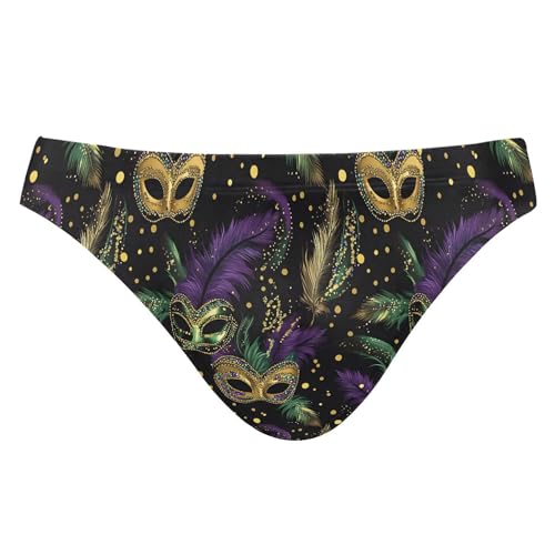 Brazil Mardi Gras Carnival Party Mens Swimwear Swim Briefs Bikini Swimsuit for Summer Beach L B0403636