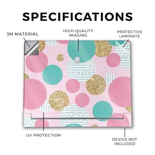 Image of Glossy Glitter Tablet Skin Compatible with Alienware X16 R2 (2024) - Golden Bubbles - Premium 3M Vinyl Protective Wrap Decal Cover - Easy to Apply | Crafted in The USA by MightySkins