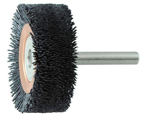 Image of Weiler 86151 Bore-Rx 3 inch Dia Internal Brush Deburring Tool, .043 /120CG Crimped Fill, 3 /8 inch Stem, Made in The USA