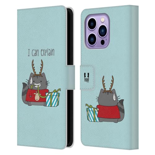 Funda de cuero iPhone 14 Pro Max Wilbur de Head Case Designs