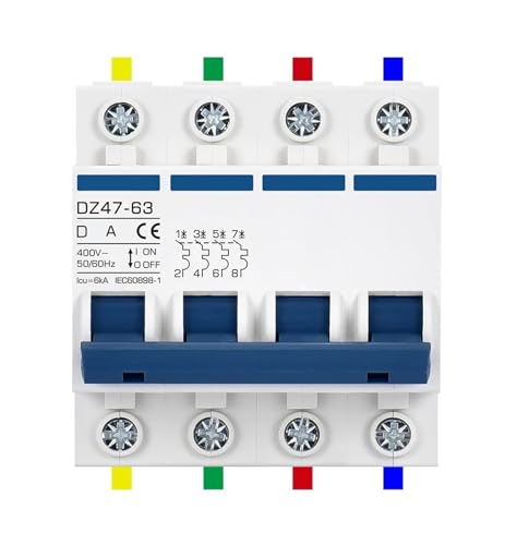 Disyuntor de CA con curva D protege bombas de agua de alta corriente y motores de 400V