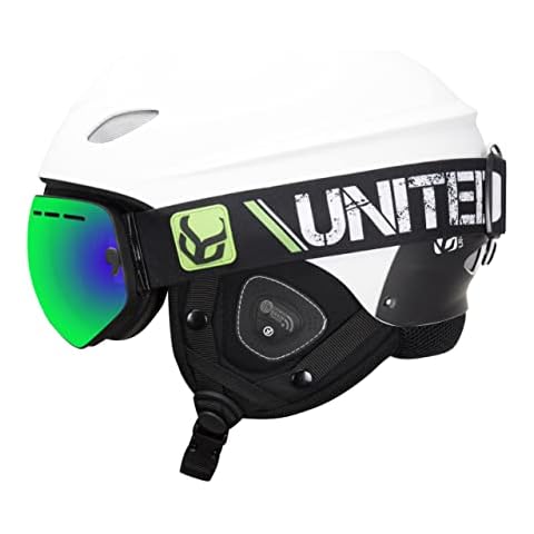 Phantom Helmet with Audio and Snow Supra Goggle (White, Small) Cover
