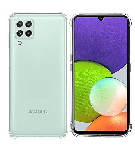 Image of Soft Flexible Silicone Back Cover Compatible with Samsung Galaxy A22, Transparent Case