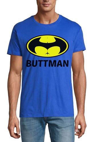 T-shirt Buttman anti irritation en coton bleu roi pour homme