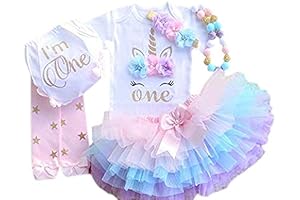 Unicorn First Birthday Outfit for Baby Girl