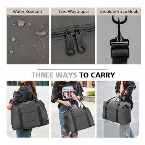 Image of Travel Duffle Bag, Waterproof Weekender Bag Carry On Tote Bags for Women, Travel Essentials Sport Gym Bag for Men, Hospital Bag for Labor and Delivery, Overnight Bag Luggage Bag with Trolley Sleeve