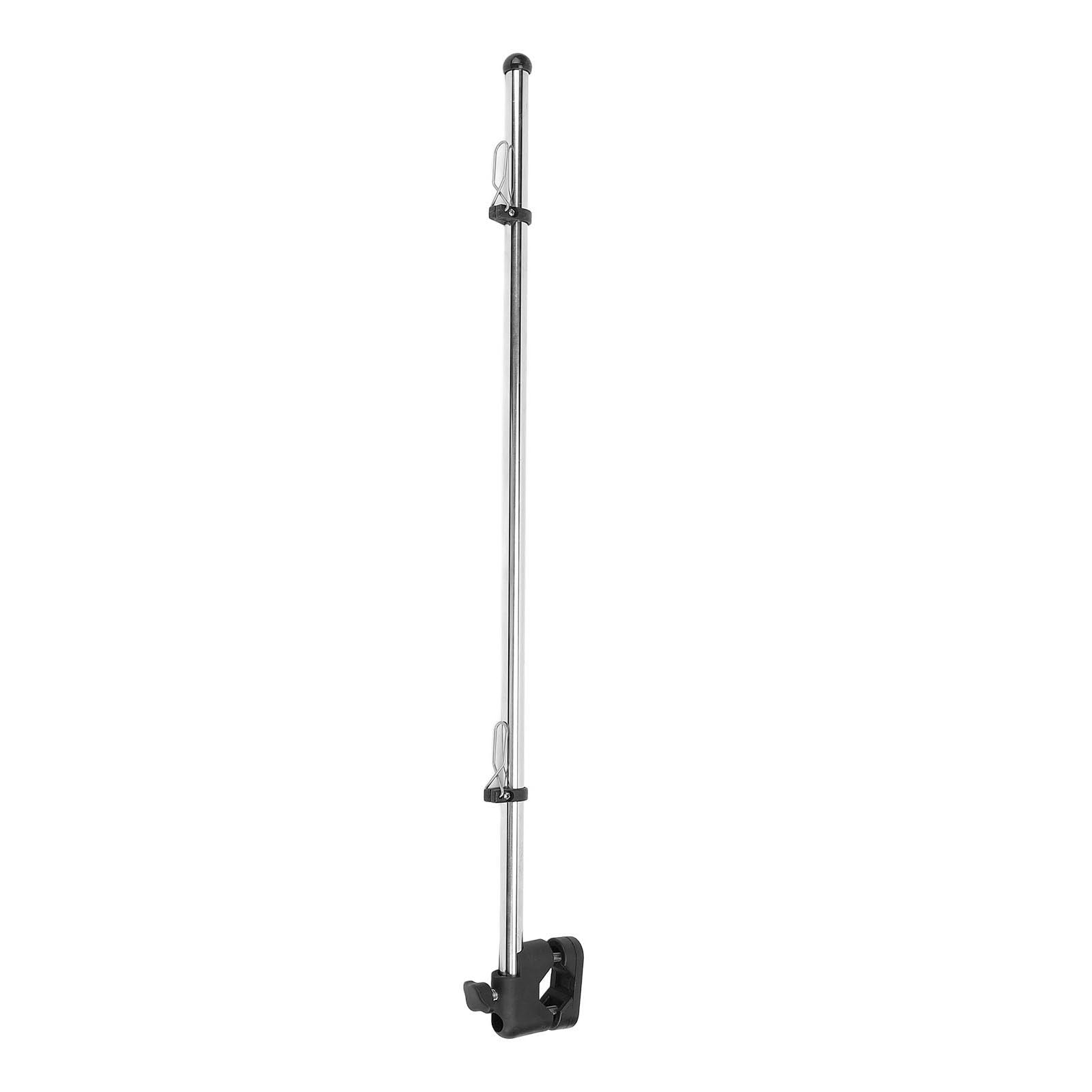 Yctze Asta de Bandera para Barco de 533,4 Mm, Asta de Bandera para Barco FL Montada en Riel de Acero Inoxidable 304, de, de Marina, Soporte de de Acero Inoxidable, Abrazadera de Montada en Riel, de
