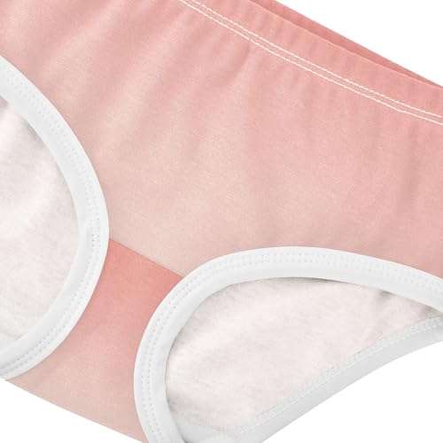 Joisal Coral Pink Linen Gradient Panties Little Girl Girls Underwear Toddlers Cotton Pattern Underpants Briefs 2t4