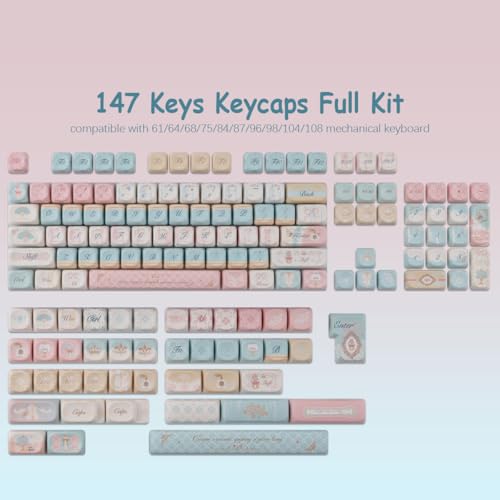 Touches en PBT Tsungup MOA au design rococo élégant pour clavier gamer