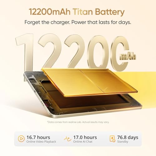 Image of realme Pad 3 with Biggest Battery in Segment (Space Grey, 8GB RAM), (256GB Storage) 11.6 inch with Wi-Fi+5G Tablet.
