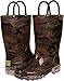 Western Chief Boys Waterproof Rain Boots that Light up with Each Step, Camo Green, 11 M US Little Kid