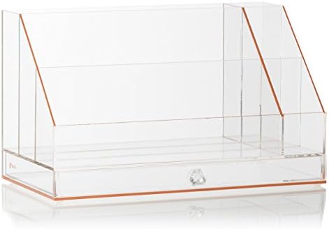 EllieZiar Large Capacity Plastic Makeup Palette Organizer with Drawer
