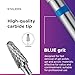 STALEKS PRO Expert Carbide Nail Drill Bit (Frustum, Blue, 6mm Head / 14mm WP) – Medium Hardness for Artificial Nail Correction & Skin Processing in Hardware Manicure/Pedicure