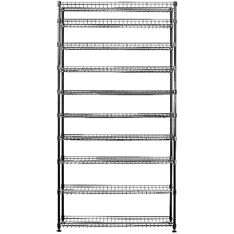 SafeRacks 10-Tier Shoe Rack - Black, Large Shoe Storage Organizer, 60 Pair, Heavy Duty Shoe Stand with Vertical Free Standing Shoe Shelf, Perfect for Entryway, Closet, Garage, & Bedroom Storage Cover