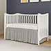 Crib Bed Skirt Dust Ruffle with Split Corners - 100% Cotton - Nursury Standard Crib Bedding Toddler Bedskirt for Baby Boys or Baby Girls - 14