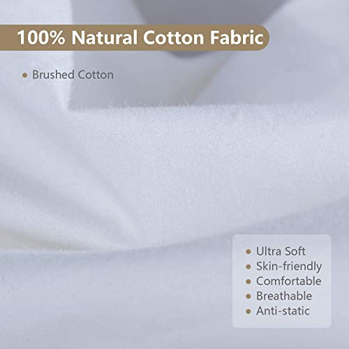 Damome Goose Feathers Down Pillows For Sleeping(2 Pack),Standard(20Inx26In)-White Bed Pillow Inserts,100% Cotton Cover,Sleeping Pillows For All Sleepers #TOP5