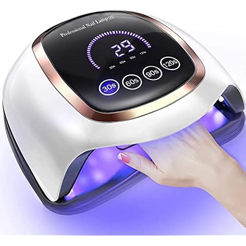 UV Lampen für Gelnägel,168W Led Lampe Nägel mit großem 7,5-Zoll-LCD-Touchscreen/4 Timer-Einstellungen/Auto-Sensor,Professionelles Led Nagellampe für Anfänger Nägel Selber Machen Heimsalon Cover