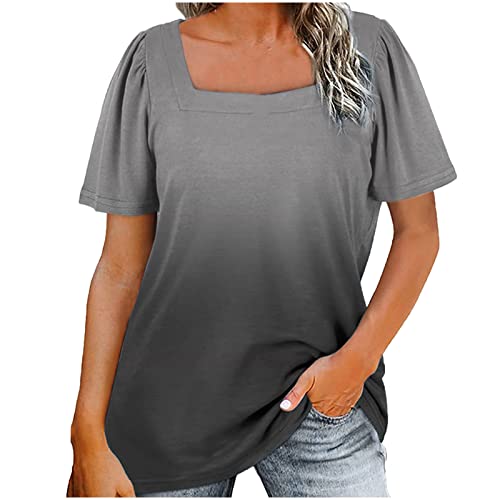 Camiseta feminina manga curta gola coração decote quadrado gola redonda blusa casual camisa meninas