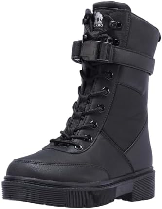 CAMEL CROWN Women's Mid Calf Boots - Combat & Lace Up Style, Chunky Lug Sole Non-Slip Shoes - Low Block Heel Ankle Booties