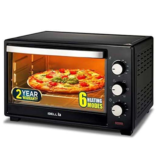 iBELL Premium 25 Litre 1600 Watt Electric Oven Toaster Grill with Rotisserie,(Black)