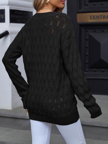 Image of Women's V Neck Long Sleeve Pullover Sweater Lightweight Knit Sweaters Novelty Sweaters