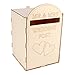 ALEOHALTER Wedding Post Box Wooden Gift Card Mailbox Rustic Wedding Gift Card Holder Box for Wedding Party Decoration, Royal Mail Styled, Flat Pack