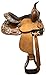 Barrel Horse Saddle Western Racing Handmade Premium Leather Comfort Riding Trail Equestrian Tooled Carved Get Matching Headstall, Breast Collar & Reins Size: 10-18 inches, MO-UMC-52 (15.5)