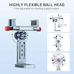 Phone Tripod Mount Aluminum Alloy, 360° Rotatable Phone Stand Holder Clamp with Cold Shoe and Arca Base Compatible with iPhone 15 Pro Max Galaxy S24 Ultra Pixel & 2.5"-4" Wide Smartphones - Image 3