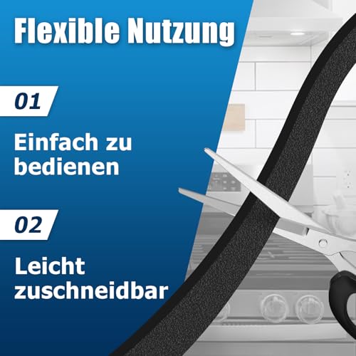 Ancable Ceranfeld Dichtungsband, 5m Dichtband für Kochfeld mit kleinem Schaber, 1 Stück 7mm x 2mm Montageband für Ceranfeld Kochfeld Dichtband