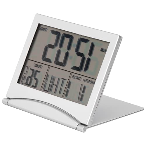 Voluxe Snooze Clock Réveil, Horloge numérique LED, se Pliant pour Chevet pour Voyager