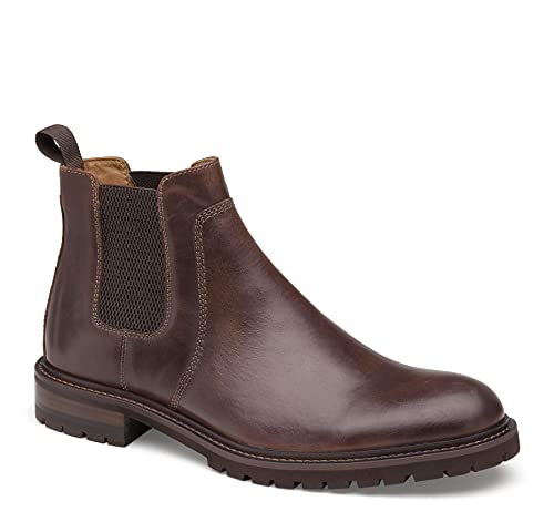 Johnston & Murphy Men's Barrett Chelsea Boot Mahogany Full Grain 13 M US