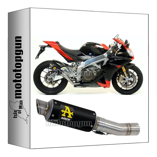Pot echappement race gp2 gp-2 Arrow noir pour Aprilia RSV4 2010 2014
