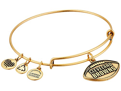 Alex and Ani NFL Cleveland Browns Football Bangle Rafaelian Gold One Size