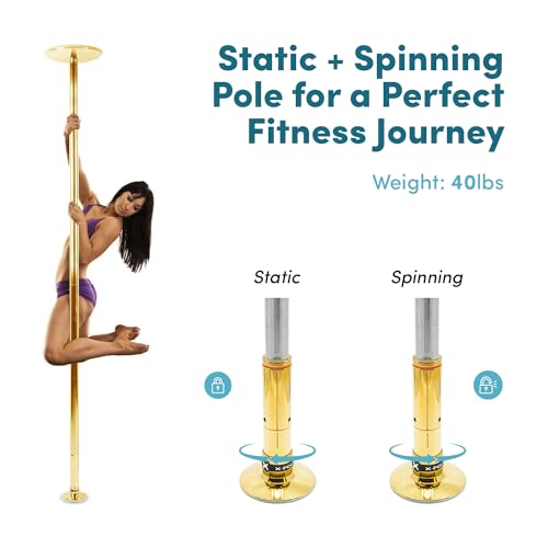 image for X-POLE Fitness & Dance Pole for Home - Spinning & Static, Portable & A