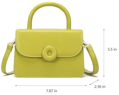 Image of Mini Crossbody Bag for Women, Cute Mini Purse, Ladies Small Top Handle Satchel, Trendy Daily Clutch PU Leather