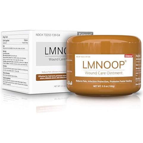 LMNOOP Bed Sore Cream, Organic Bedsore Ointment, Bed Sores Treatment, Intense Fast Wound Healing Ointment for Bedsores, Pressure Sores, Diabetic Wounds, Venous Foot and Leg Ulcers (3.5 oz) Cover