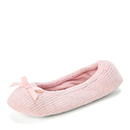 Image of Layla Ballerina Slippers, Memory Foam Lightweight Indoor House Shoes