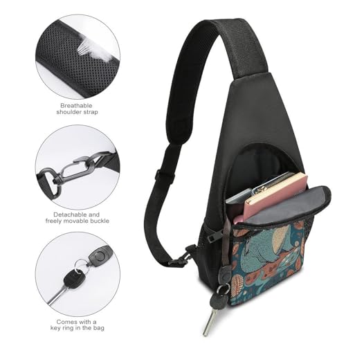 Sling Bag para hombres y mujeres pequeño bolsa cruzada miniatura 4