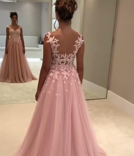 Robe de soirée longue en tulle gris taille 48 pour mariage et bal - 3