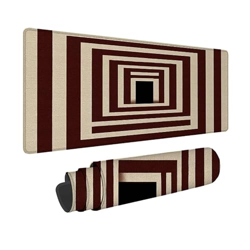 Tapis souris géométrie avec bords cousus 3mm et base caoutchouc stable