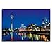 Produktbild Premium Textil-Leinwand 120 x 80 cm Quer-Format Düsseldorf - Ansichten am Abend, Leinwanddruck von Klaus Hoffmann
