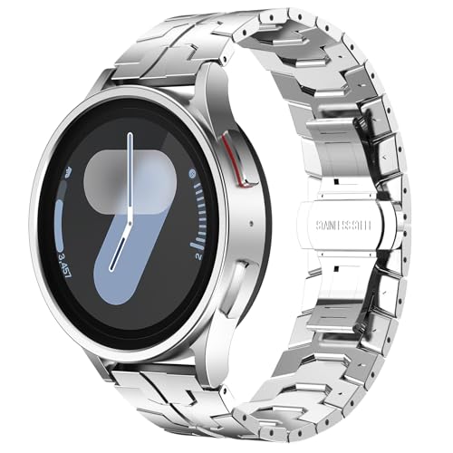 KADES Kompatibel für Samsung Galaxy Watch armband,20mm Edelstahlarmband für Galaxy Watch 5 Pro 45mm,Galaxy Watch 6/5/4 44mm 40mm,Galaxy Watch 6 Classic 47mm 43mm,Galaxy Watch 4 Classic armband,Silber