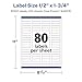 Avery Glossy Clear Rectangle Labels, Sure Feed Technology, 0.5
