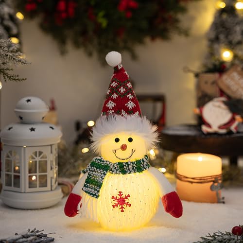 Schneemann Weihnachtsdeko Innen Beleuchtet, Weihnachtsfiguren-...