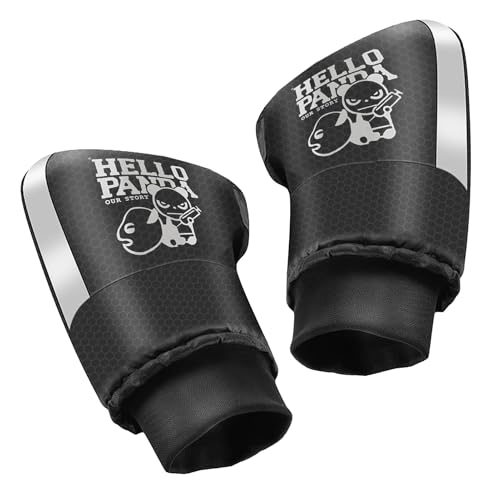 Guantes de manillar de motocicleta, guantes de motocicleta resistentes al viento, agarre de mango de motocicleta, térmicos de invierno con diseño reflectante, orejeras de manillar para hombres y