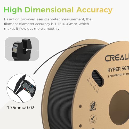 Image of Creality Hyper PLA Filament Bundle 2KG, Up to 600mm /s High Speed 3D Printer Filament PLA, No-Tangling Stronger Toughness Fit Most 3D Printers