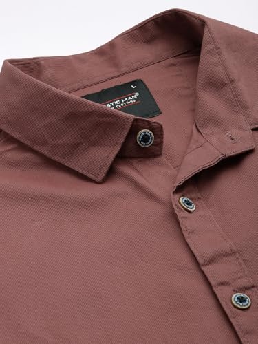 Image of Majestic Man Comfort Slim Fit Solid Pure Cotton Self Design Casual Shirt